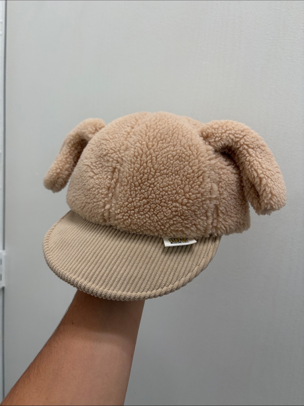 Kids Beige Sherpa Dog-Ear Cap Hat DiDi Cute